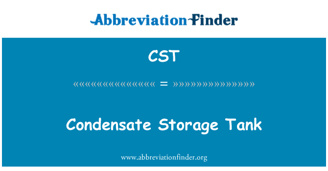 CST: Kondensat-Lagertank