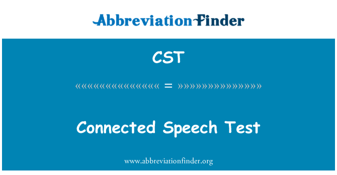 CST: Povezani govor Test