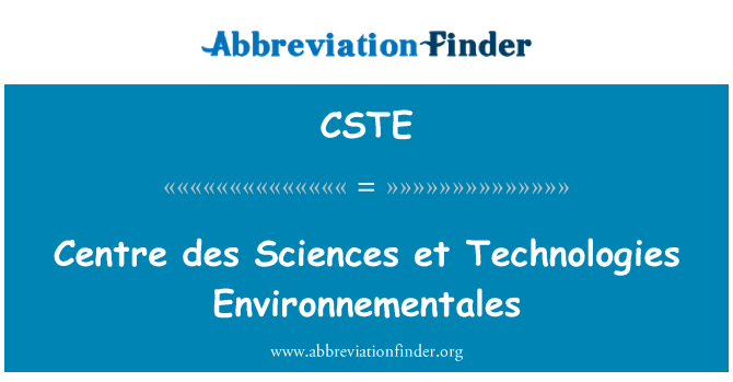 CSTE: Ċentru des Sciences et teknoloġiji Environnementales