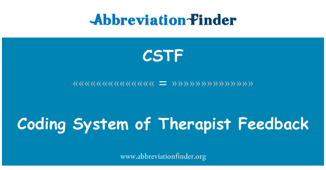 CSTF: System kodowania terapeuta Opinie