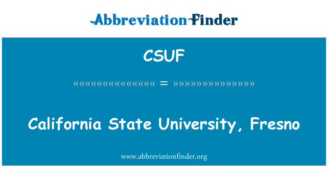 CSUF: California State University, Fresno