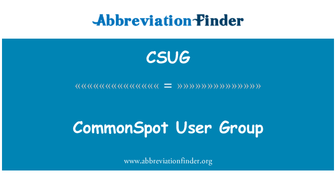 CSUG: CommonSpot 用户组