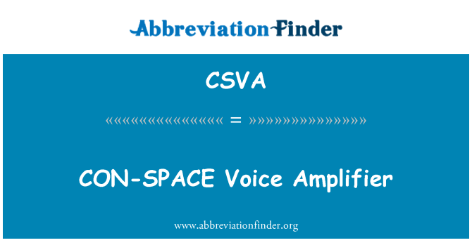 CSVA: CON-SPACE Voice-Verstärker