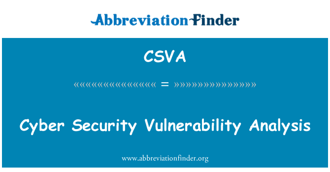 CSVA: Cyber varnost ranljivost analize
