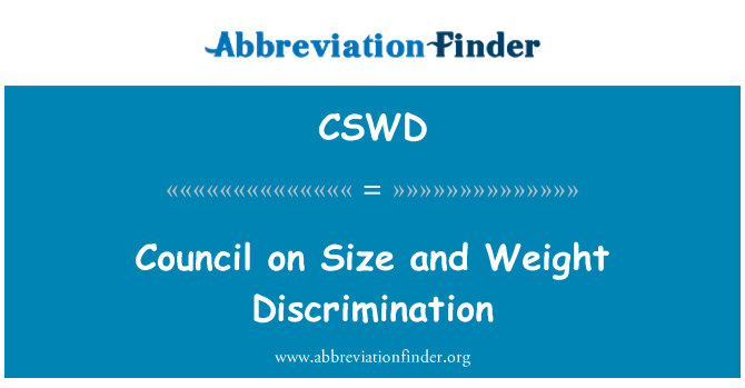 CSWD: Konsèy sou Taille Et Poids diskriminasyon