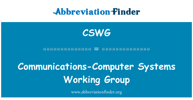 CSWG: Communicatie-Computer systemen werkgroep