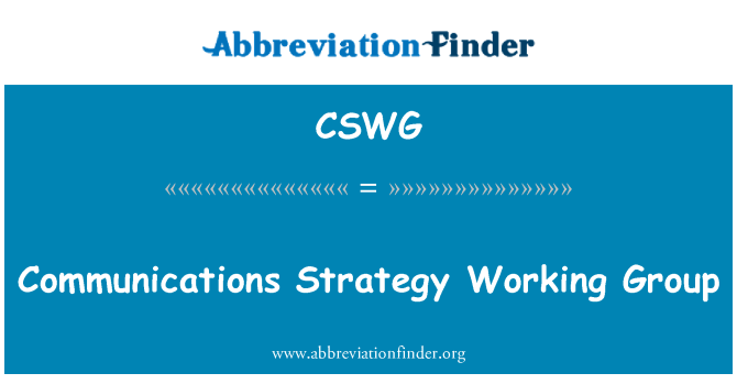 CSWG: Gwoup kominikasyon estrateji travay
