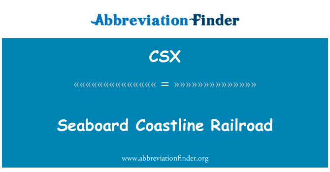 CSX: Costa costa Railroad