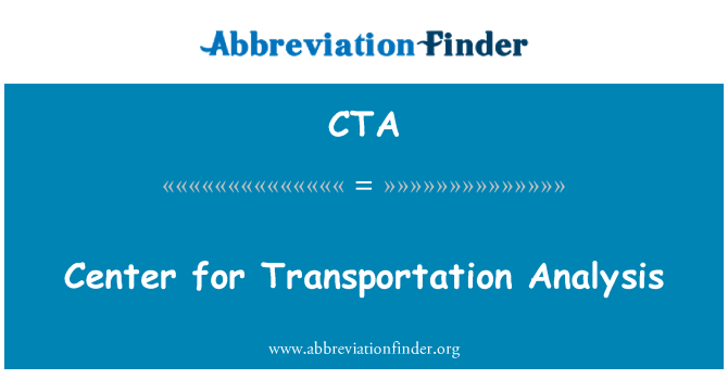 CTA: Centro para el análisis de transporte