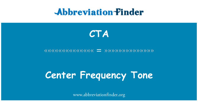 CTA: Center frekvens tonen