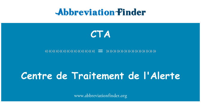 CTA: مركز علاج دي دي l'Alerte