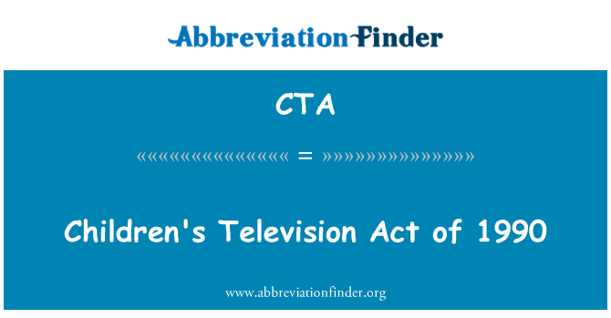 CTA: Children's Television Act van 1990