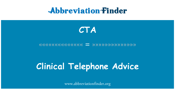 CTA: Información telefónica clínica