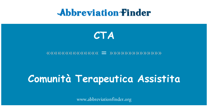 CTA: Comunidad Terapeutica Assistita