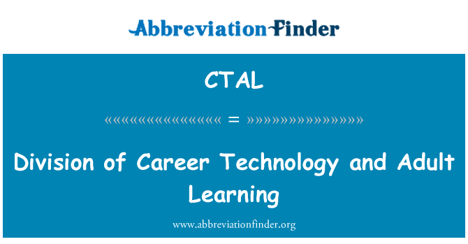 CTAL: Division af karriere teknologi og voksnes læring