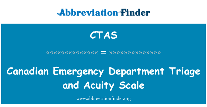 CTAS: Triage de urgencias canadiense y la escala de agudeza