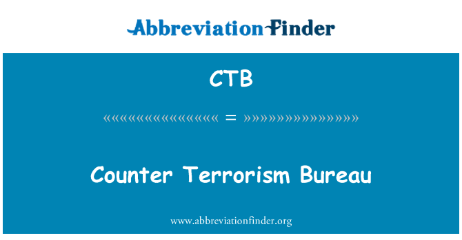 CTB: Counter terrorisme Bureau