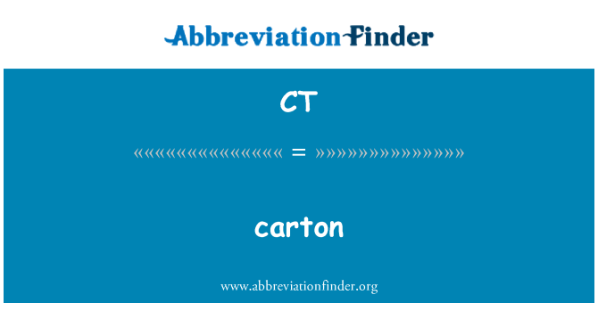 CT: carton