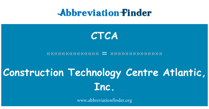 CTCA: Konstriksyon teknoloji sant Atlantic, Inc.