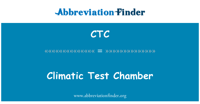 CTC: Klimatologische testkamer