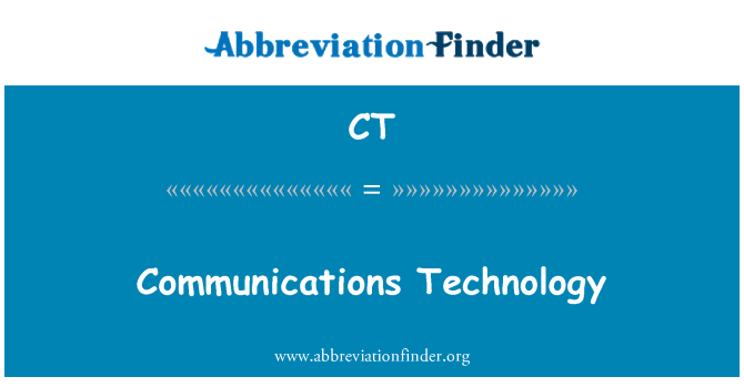 CT: संचार प्रौद्योगिकी
