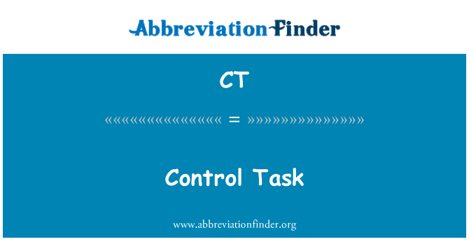 CT: Control Task