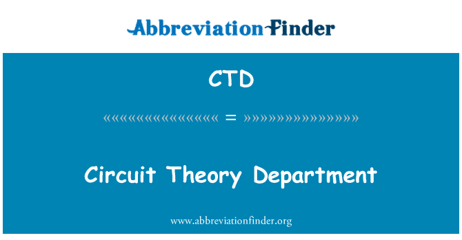 CTD: Departamento de teoria do circuito