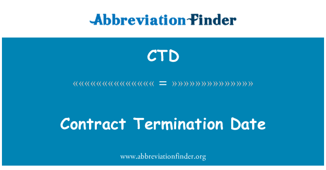 CTD: تاریخ پایان قرارداد