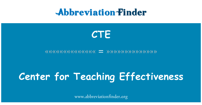 CTE: Centro para la efectividad de la enseñanza