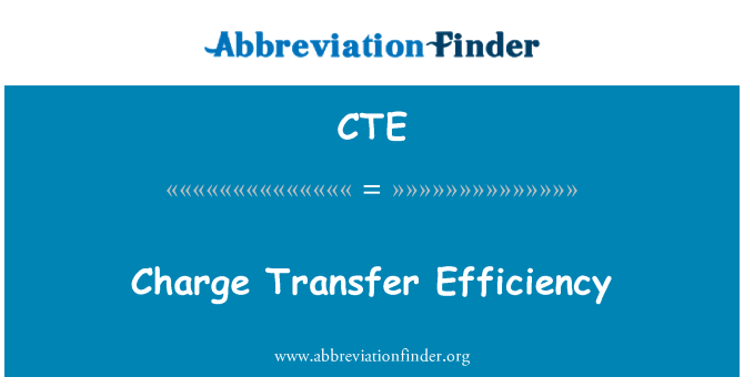 CTE: Efficacité de transfert de charge