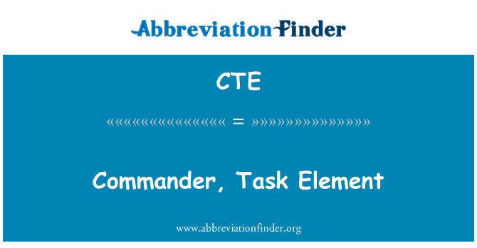 CTE: Komandére, úkol prvek