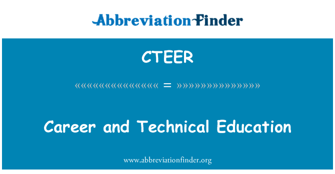 CTEER: المهني والتعليم التقني
