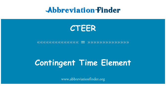 CTEER: Tingimuslikud aja Element