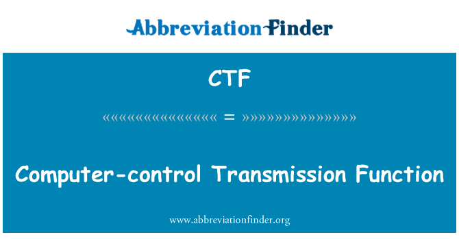 CTF: Funció de transmissió d'ordinador-control