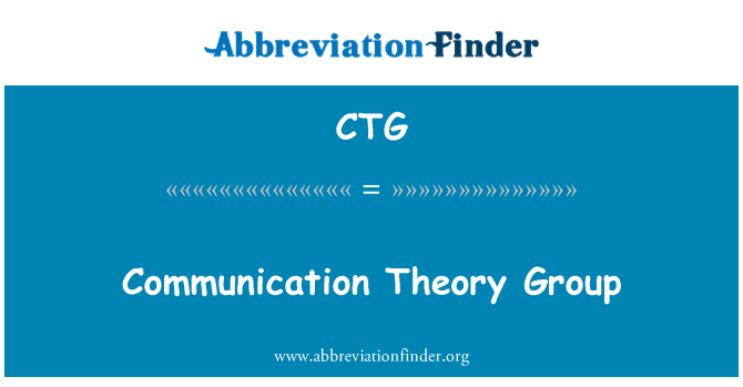 CTG: Kommunikation-Theorie-Gruppe