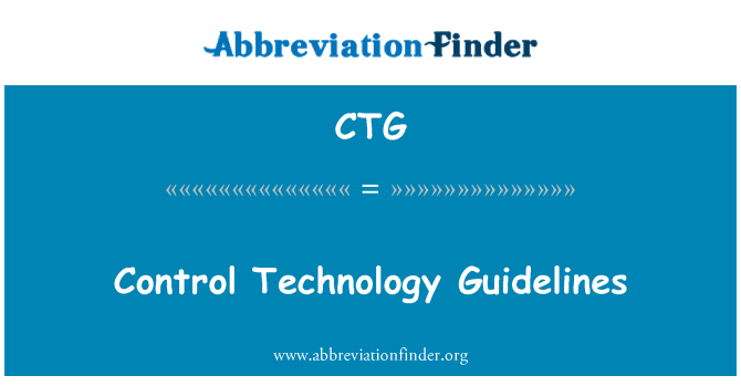 CTG: Directrius de la tecnologia de control