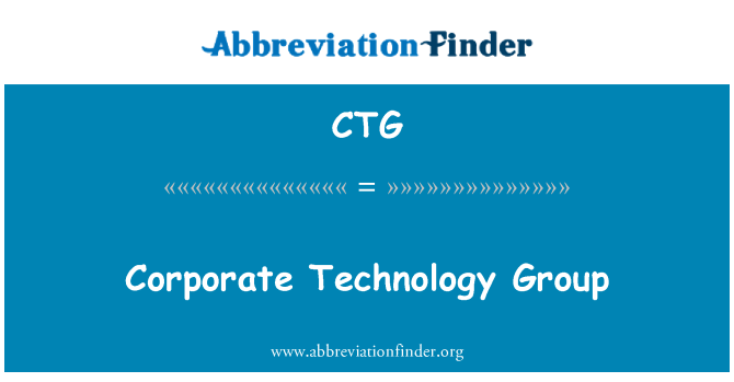 CTG: Corporate Technology Group