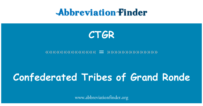 CTGR: Confederated branch fanmi Ronde gran
