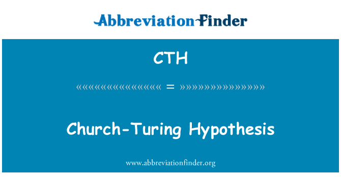 CTH: Legliz-Turing Riemann