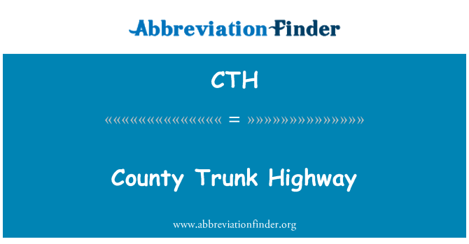 CTH: काउंटी ट्रंक राजमार्ग