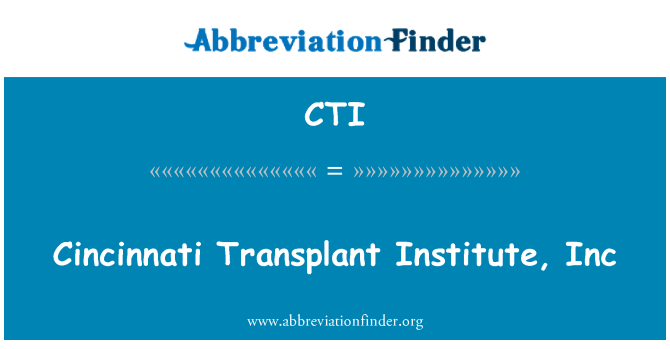 CTI: ซินซินนาติปลูก สถาบัน Inc