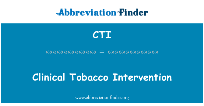 CTI: کلینکل تمباکو مداخلت