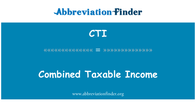 CTI: Reddito imponibile complessivo