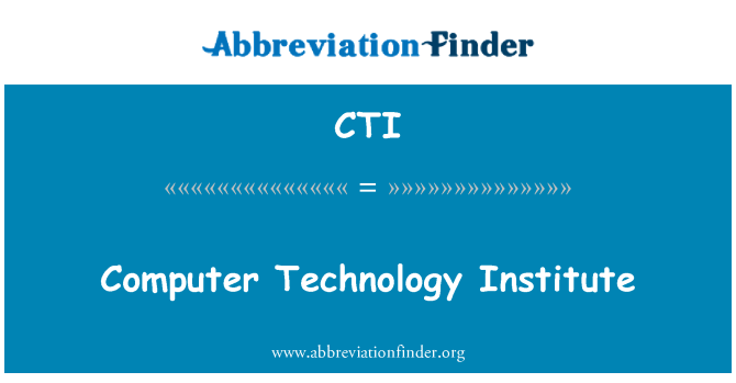 CTI: Datamaskinen Technology Institute