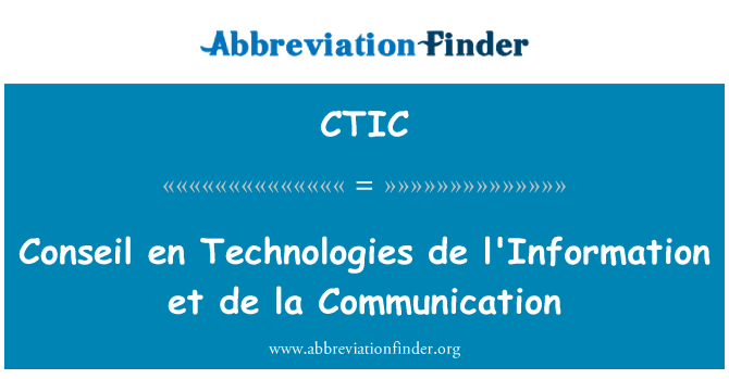 CTIC: Conseil en Technologies de l'Information et de la Communication