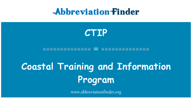 CTIP: Coastal Training and Information Program