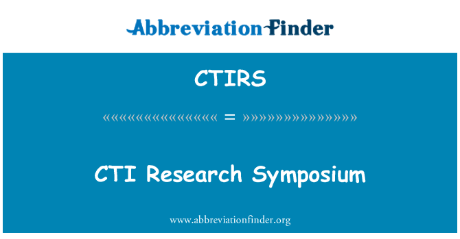 CTIRS: CTI recerca Simposi