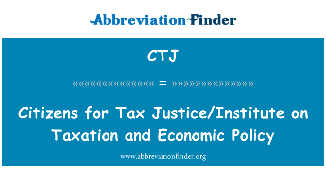 CTJ: 租税正義/所課税および経済政策のための市民