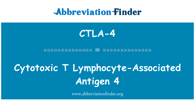 CTLA-4: کیطوٹوسیک ت لیمفوکیٹی سے وابستہ اَینٹی 4