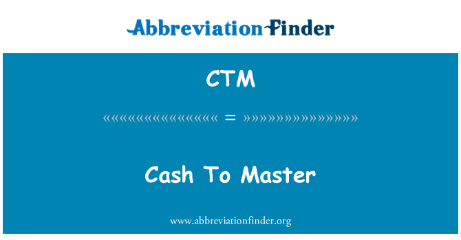 CTM: マスターに現金